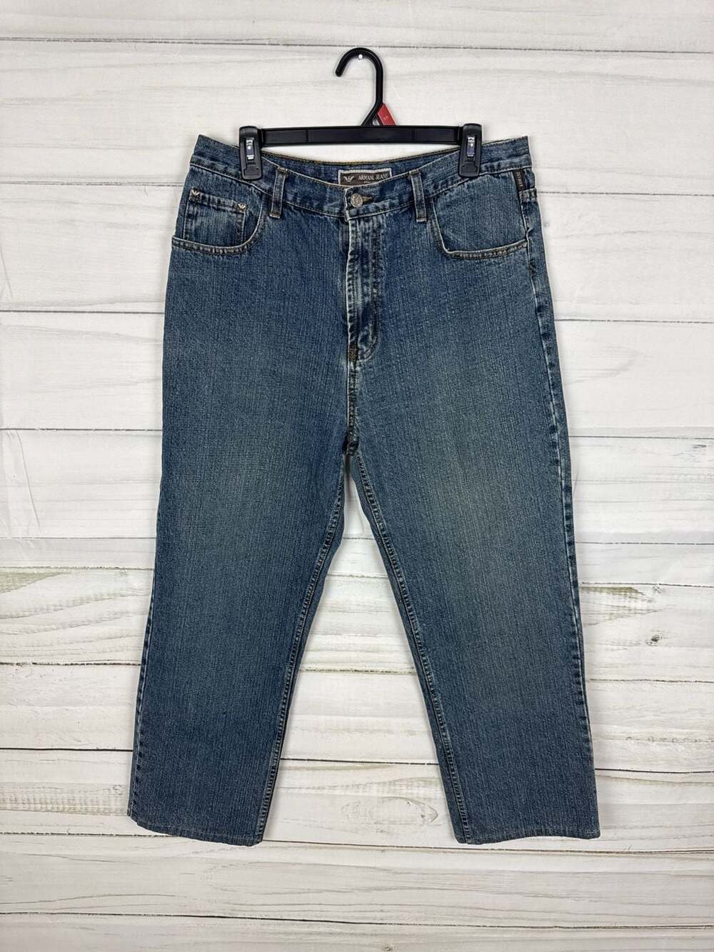 Armani Jeans Vintage Made in Italy Medium Wash Straight Leg Denim Jeans